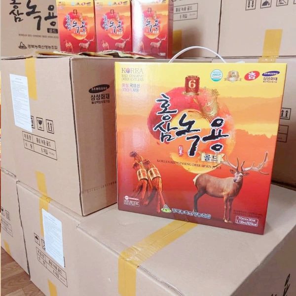 Nước Hồng Sâm Nhung Hươu Hộp 30 Gói