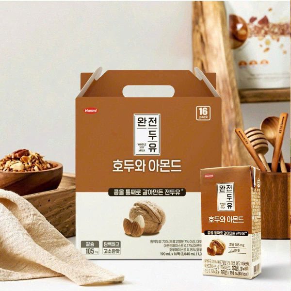 Sữa hạt canxi Hanmi óc chó và hạnh nhân nguyên chất